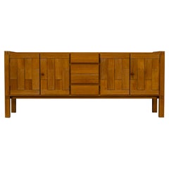 Brutalist Sideboard in Oak, 1980s