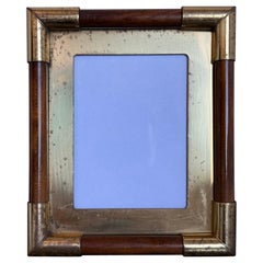 Brazilian Mid-Century Brass and Wood Picture Frame, 1970s - 2 of 2