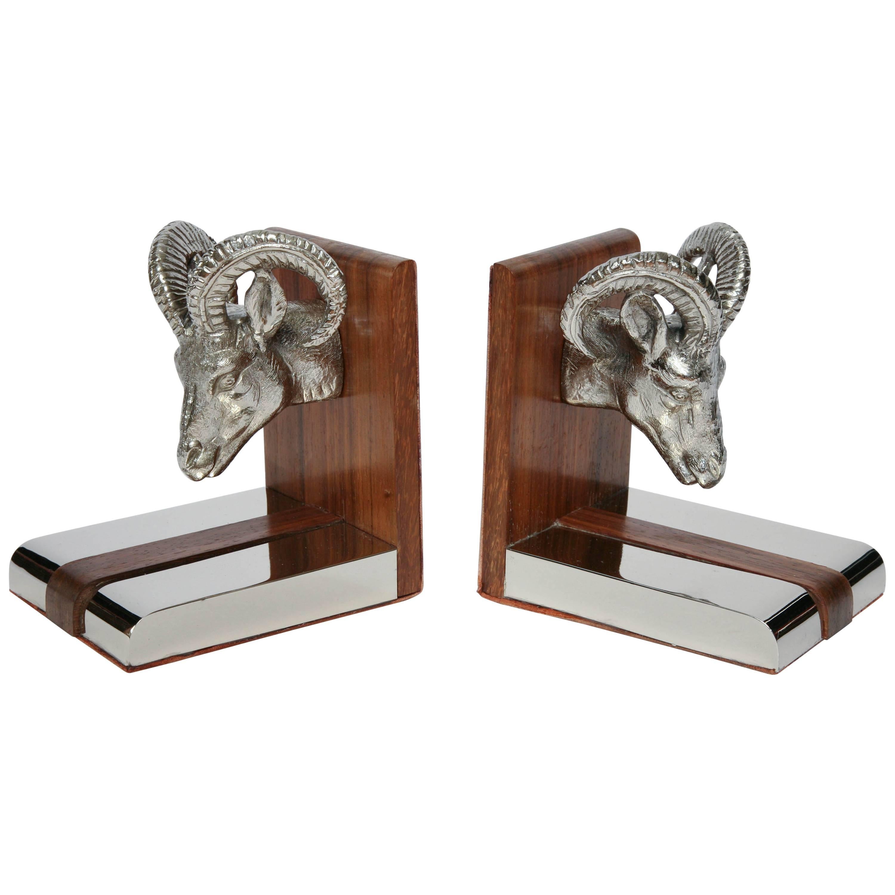 Vintage Gucci Ram's Head Bookends