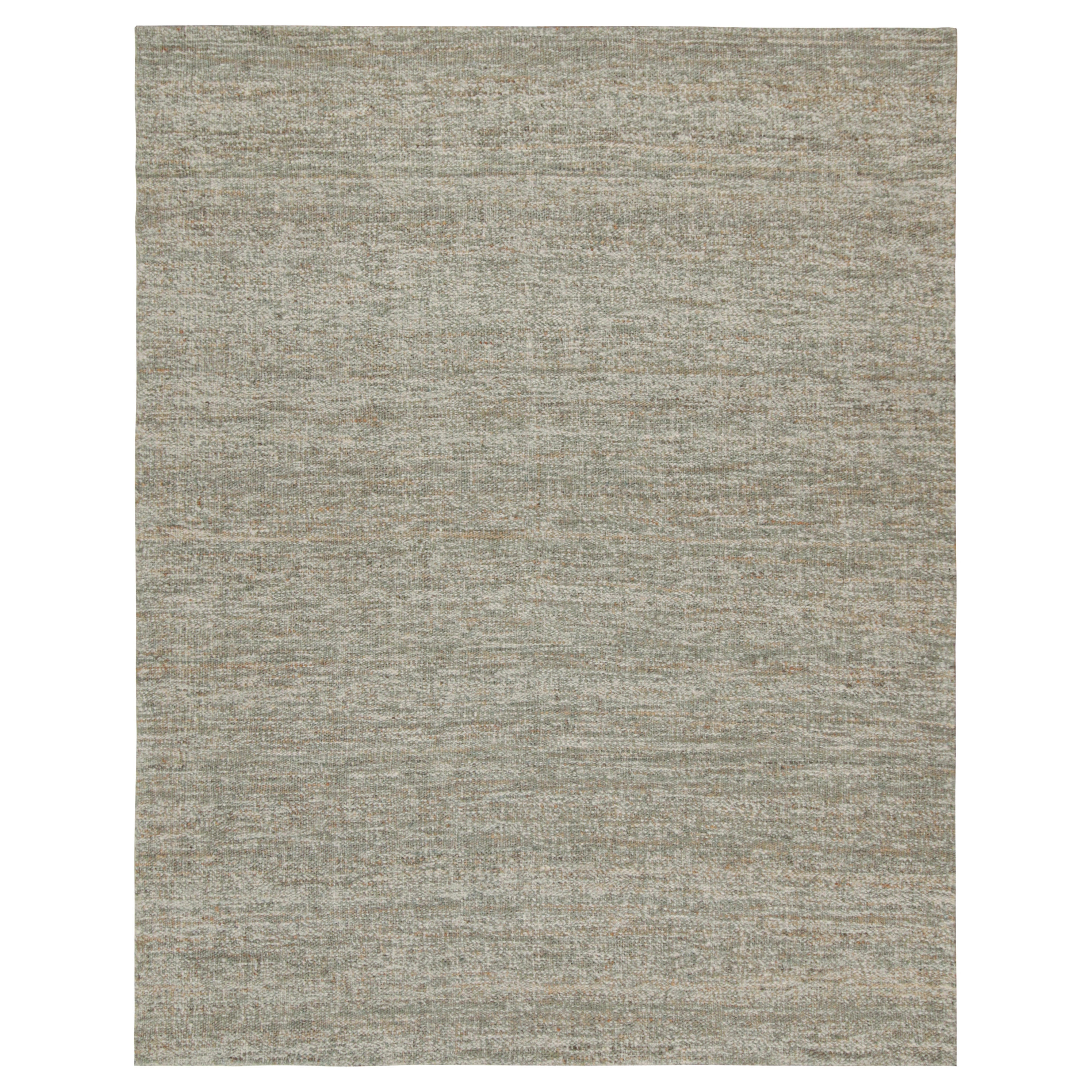 Rug & Kilim’s Custom Modern Kilim Rug in Gray & White en vente