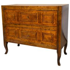 Two-Drawer Italian Handmade Inlaid Continental Style Commode
