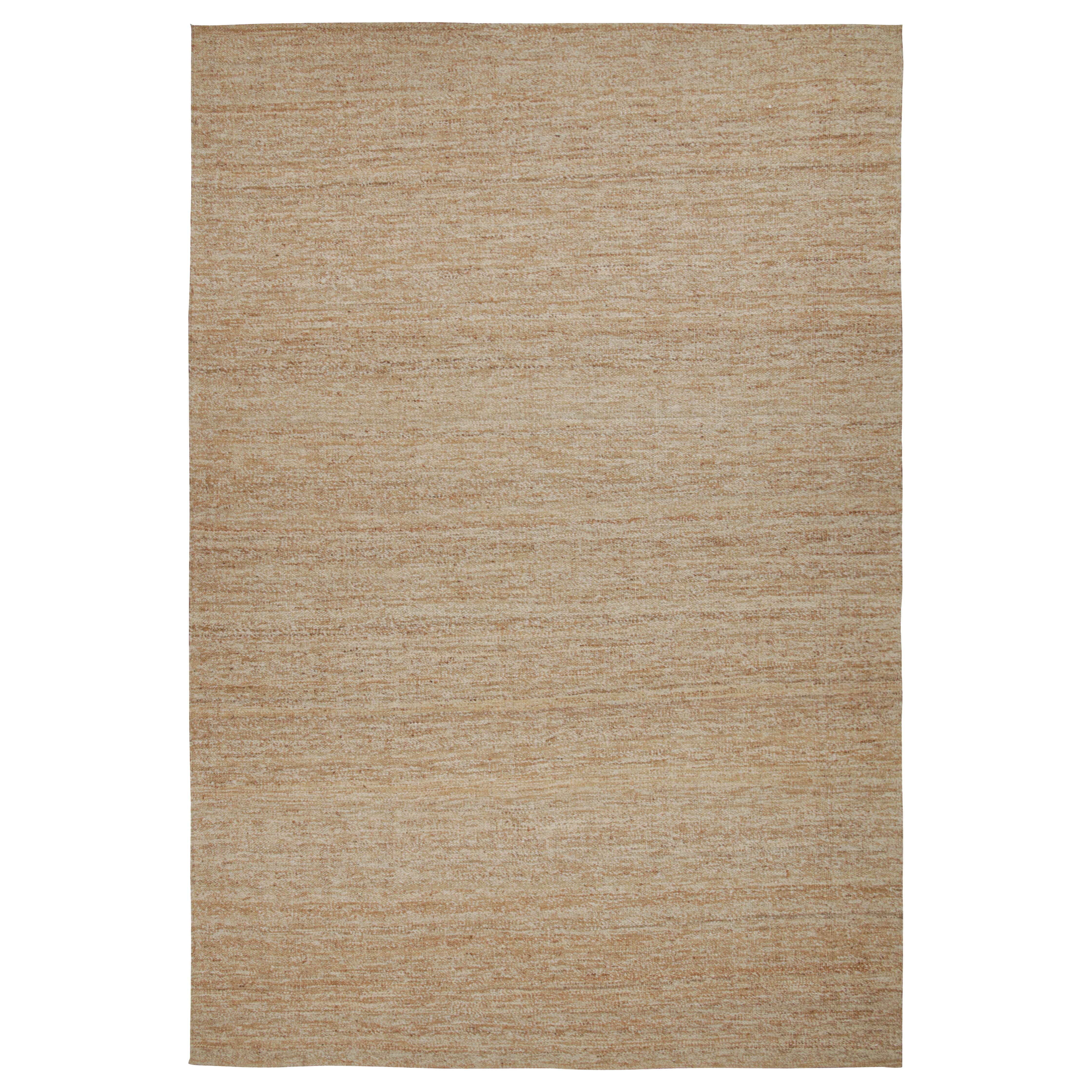 Rug & Kilim’s Oversized Solid Kilim in Beige-Brown Tones