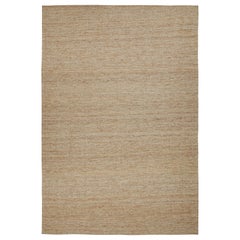 Rug & Kilim’s Oversized Solid Kilim in Beige-Brown Tones