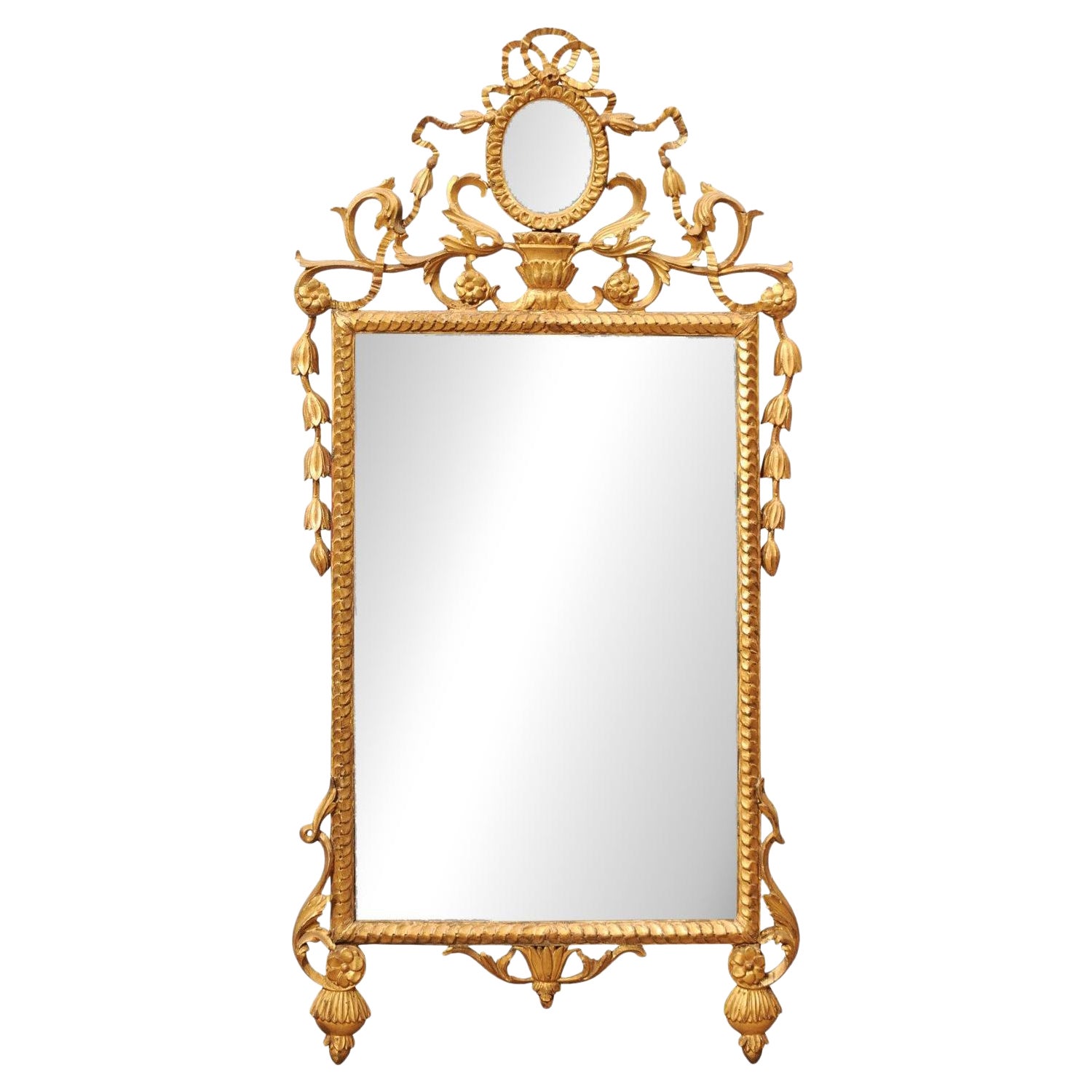 19th Century Italian Neoclassical Style Giltwood Mirror