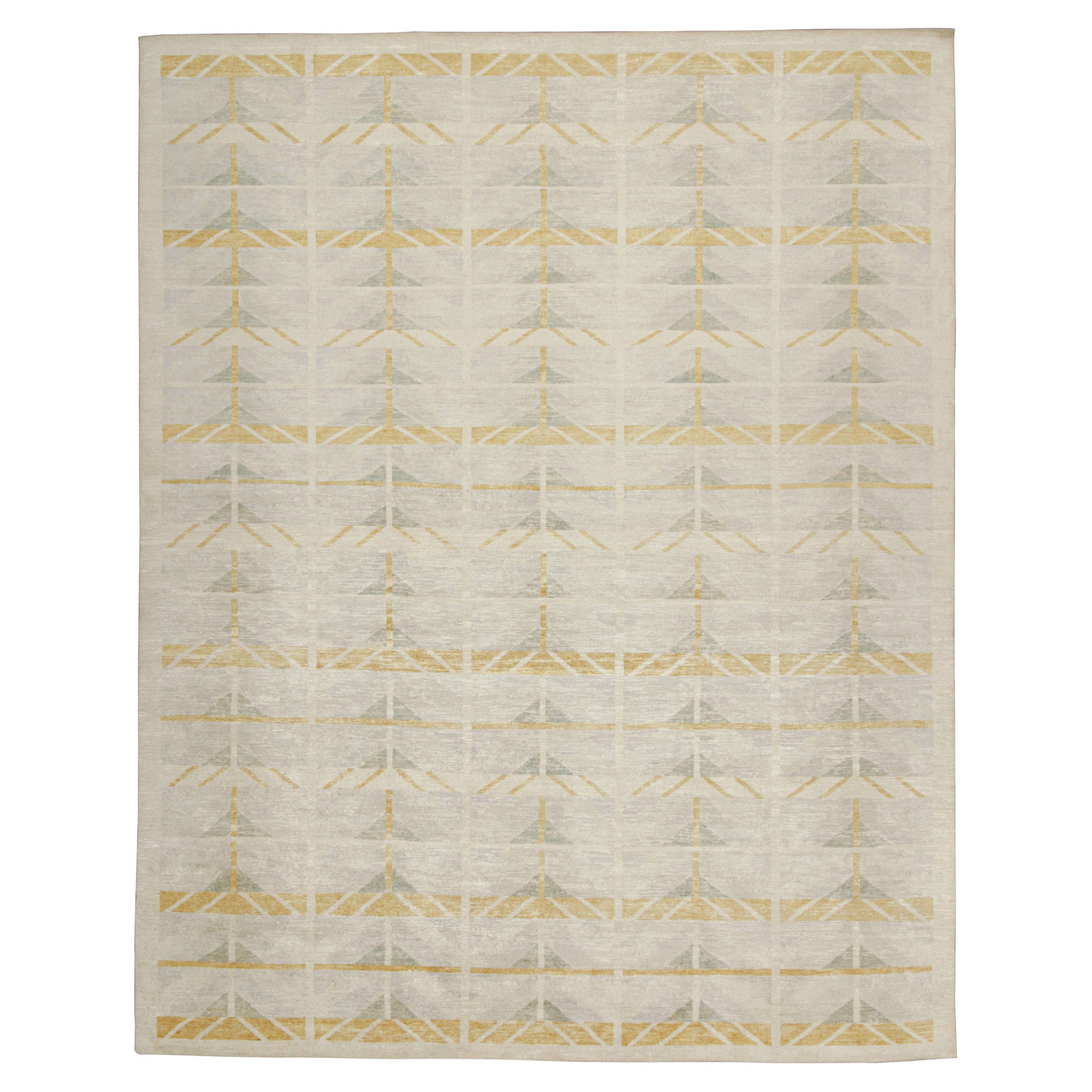 Rug & Kilim: tappeto in stile scandinavo con motivi geometrici oro e beige
