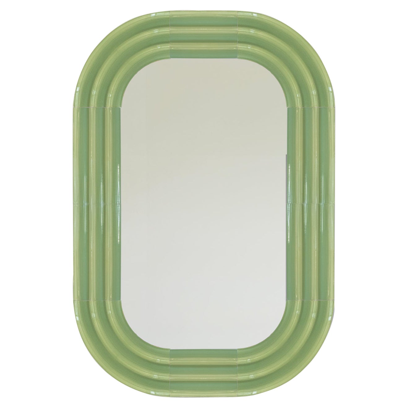 Miroir contemporain en céramique 'ELO 6' par Pani Jurek, 120-80 Pistachio en vente