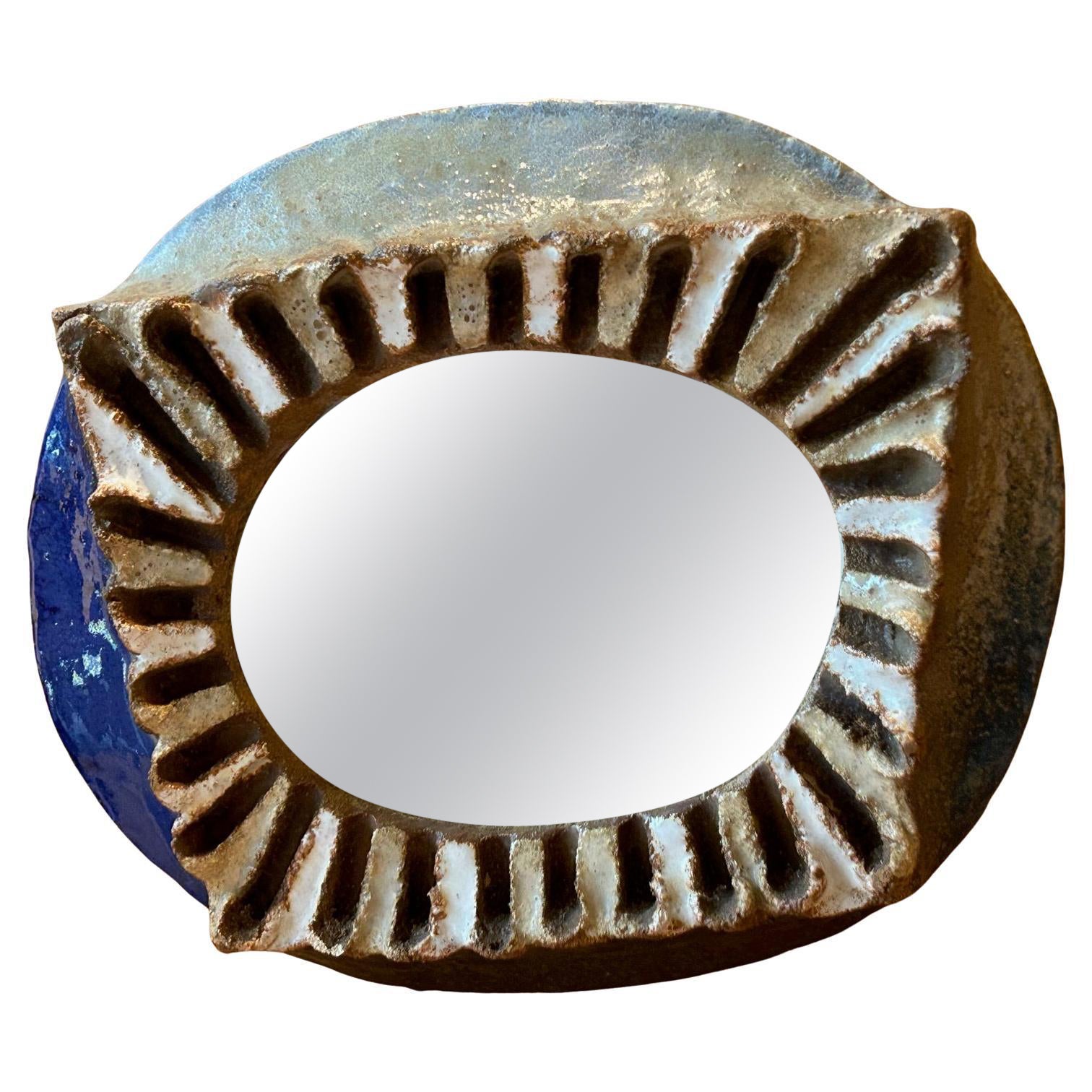 Les Argonautes Ceramic Mirror, France, 1960s