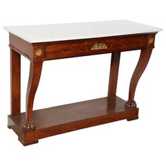 French Empire Marble-Top Console