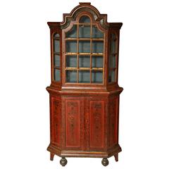 Unusual Dutch Painted Cabinet Unusual Dutch Painted Cabinet