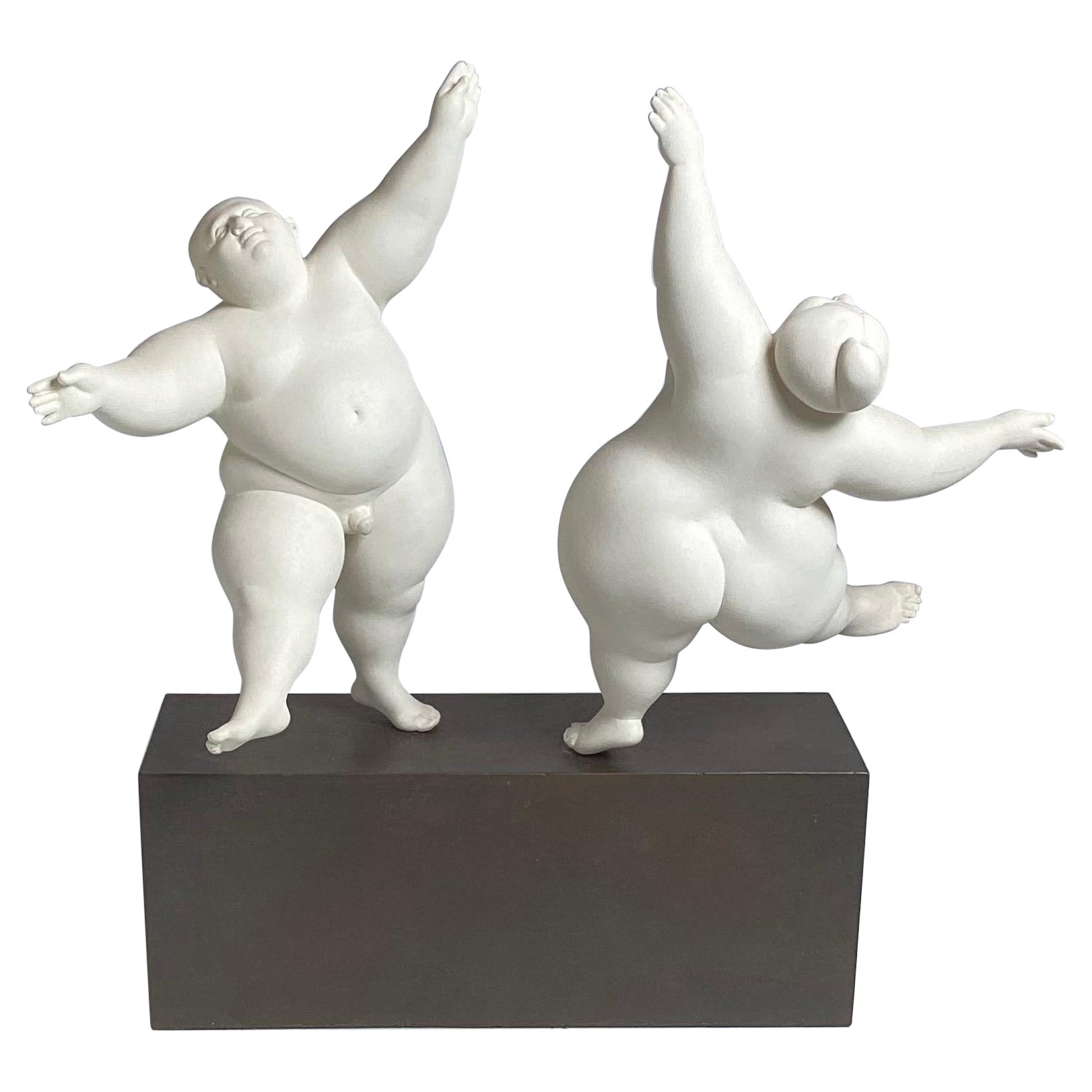 AWhimsical Modern Sculpture  Intitulé Adams et Eve par Steffi Greenbaum en vente