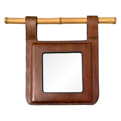 Vintage Boho Leather Pocket Mirror