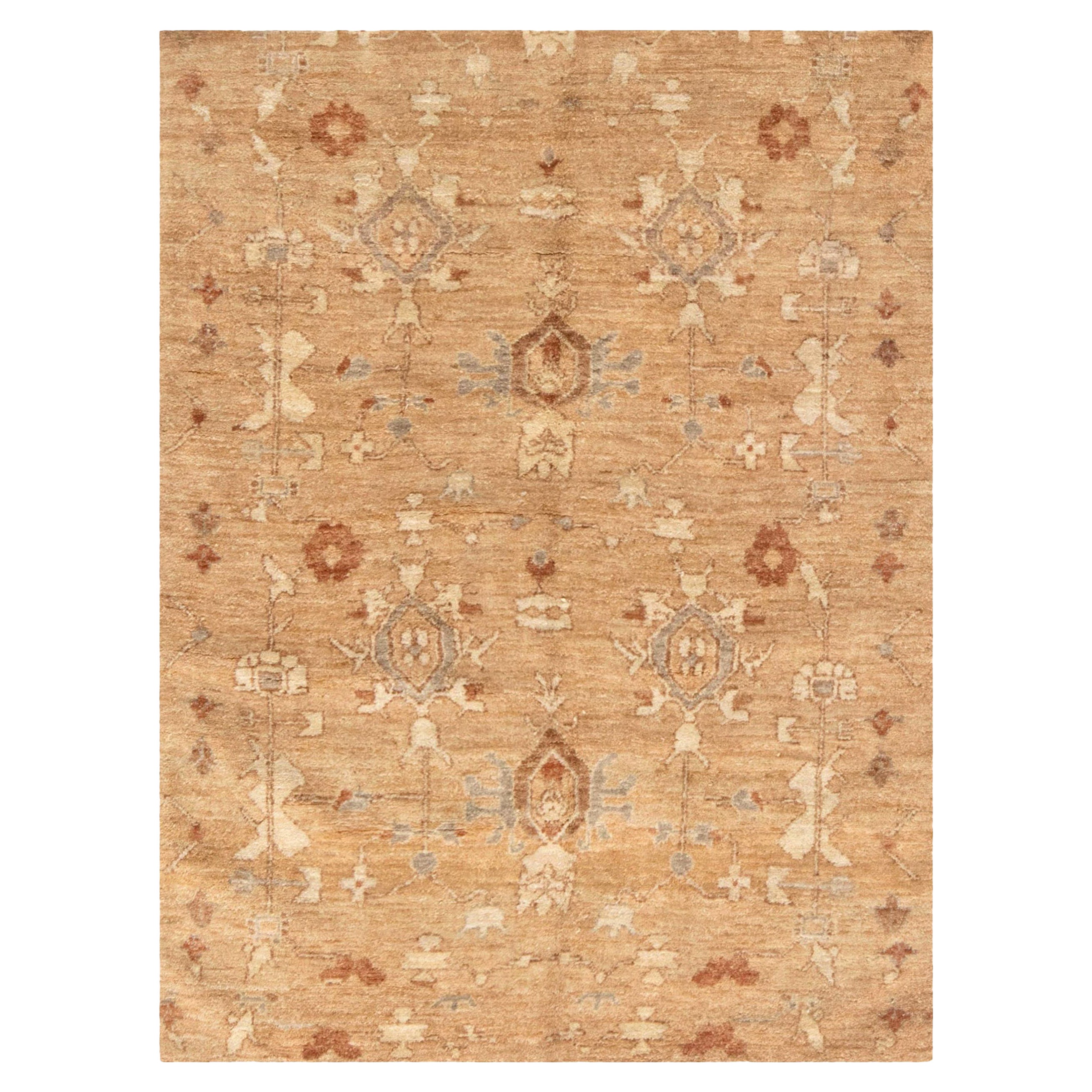 Traditional Tabriz Inspired Beige 'Fragment' Rug by Doris Leslie Blau