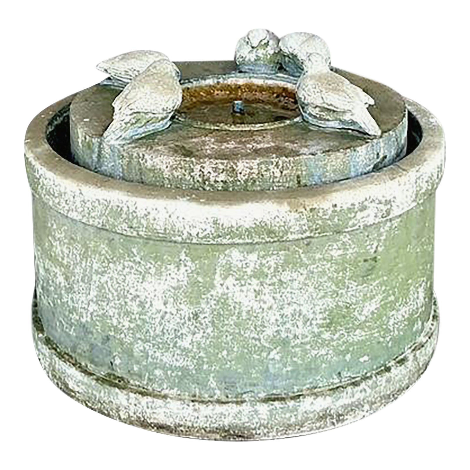 Late 20th Century Regency Cast Concrete Bird Fountain