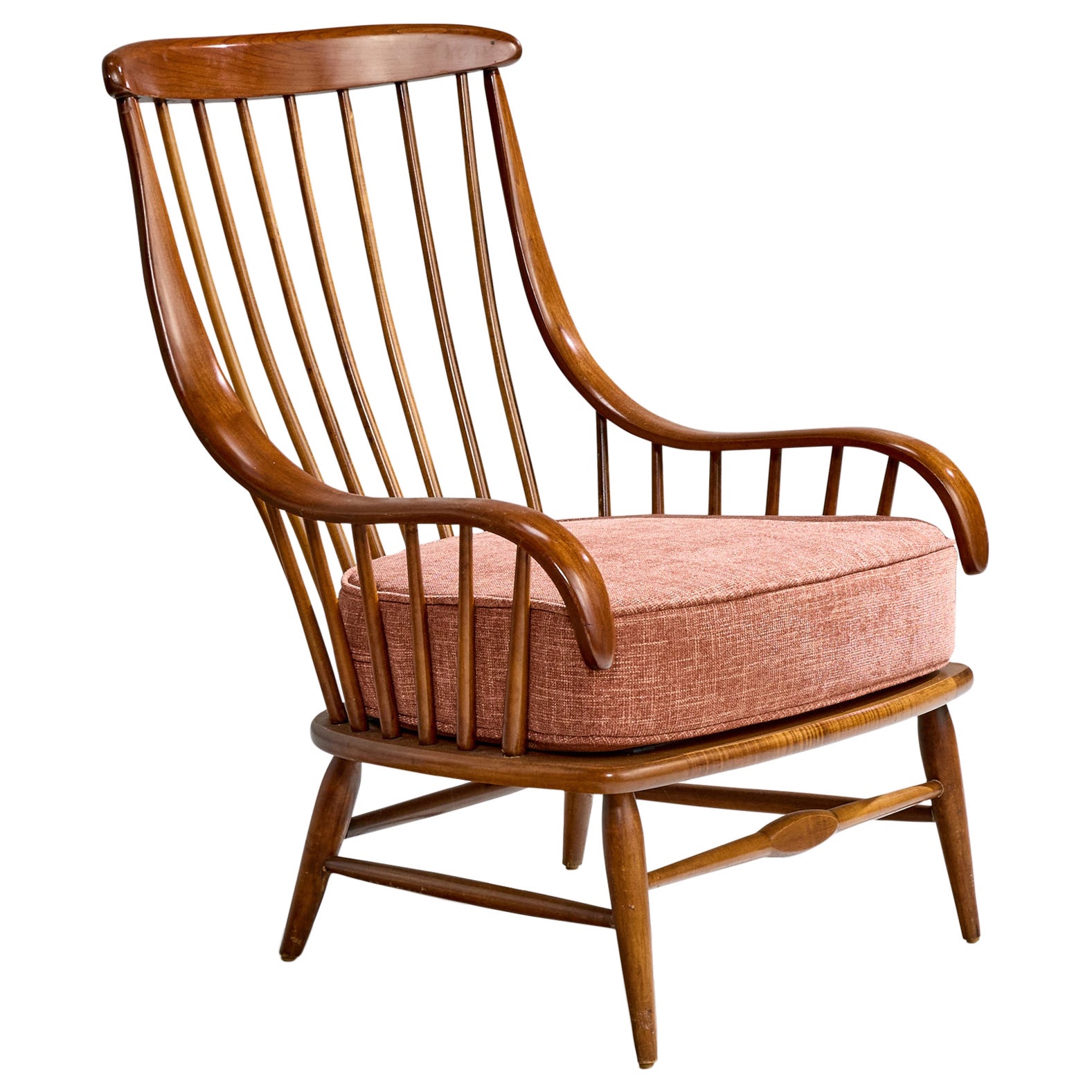 Heywood-Wakefield, Lounge Chair, Wood, Fabric, USA, 1950s