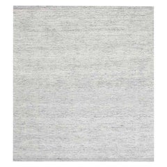 Contemporary Bauer Collection Grey Handmade Wool Rug by Doris Leslie Blau