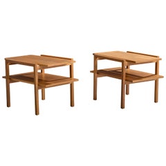 American Designer, Side Tables, Walnut, USA, 1950s