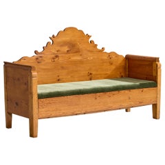 Used Swedish Designer, Sofa, Pine, Velvet, Sweden, 1900s