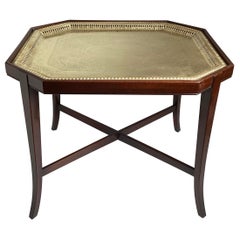 Antique Brass Tray with Table Base, English