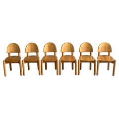 Set of 6 1970's Rainer Daumiller solid beechwood dining chairs, Denmark
