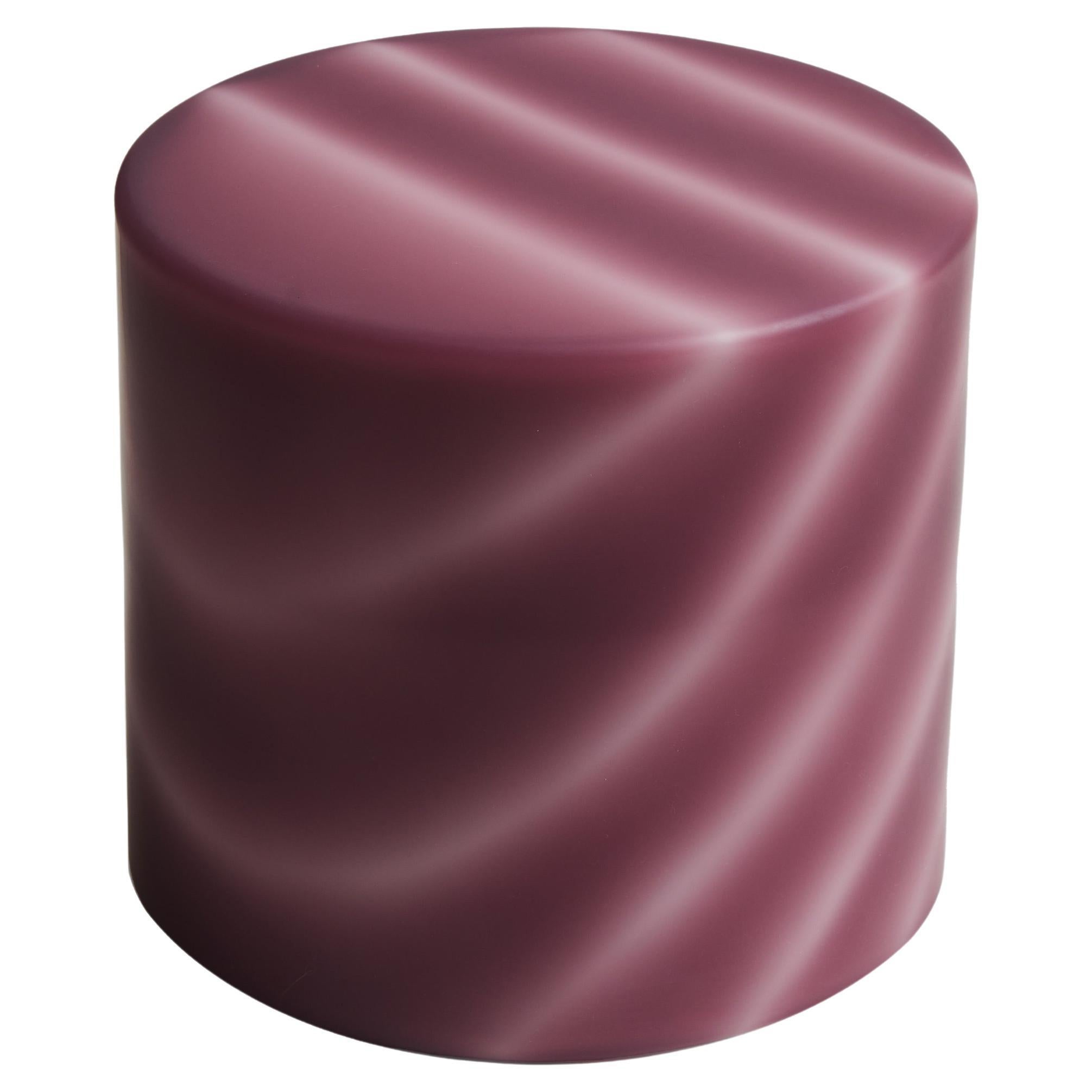 Table d'appoint / tabouret en résine LL Drum par Facture Purple Contemporain