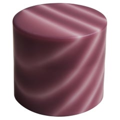 LL Drum Resin Accent Side Table / Stool by Facture Purple Contemporary