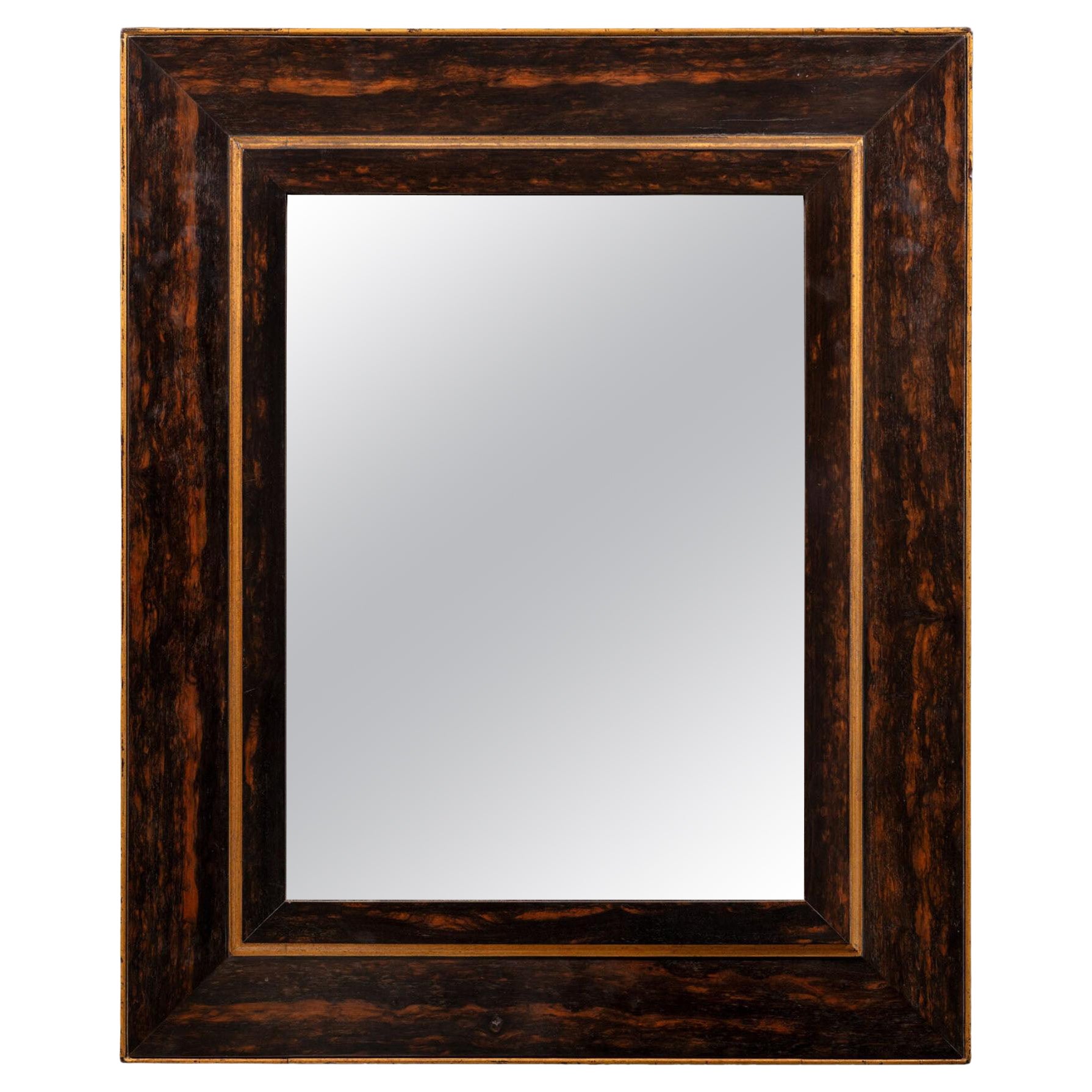 Victorian Calamander and Parcel Gilt Wall Mirror