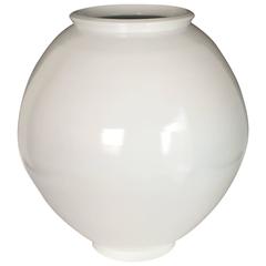 Large Contemporary Porcelain Moon Jar by Kim Yikyung