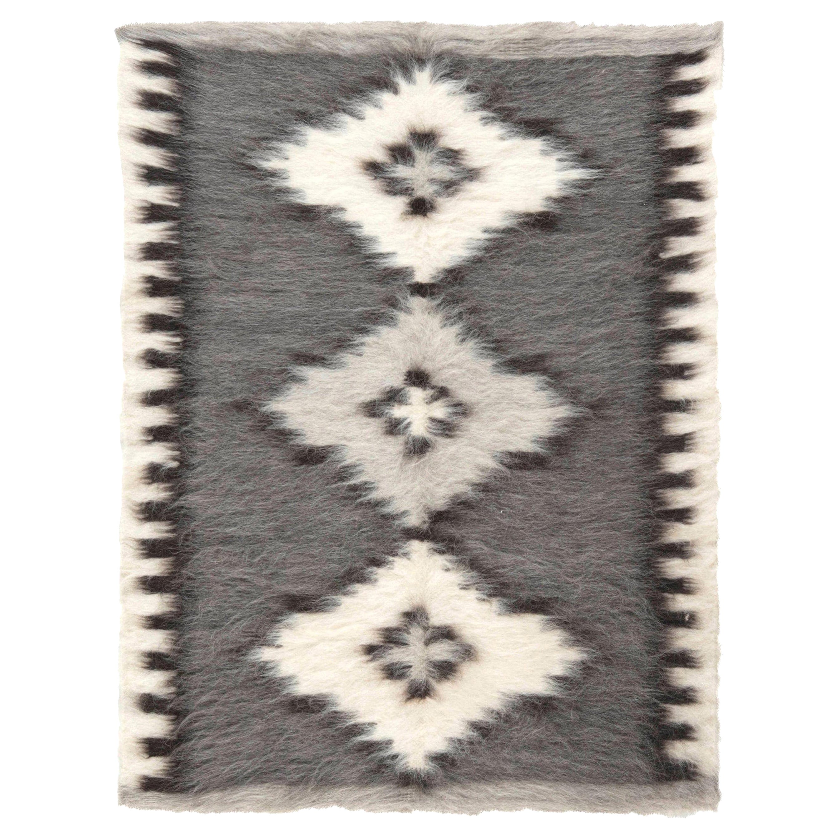 Contemporary European Folk Stamverband IV Goat Hair Rug by Doris Leslie Blau en venta