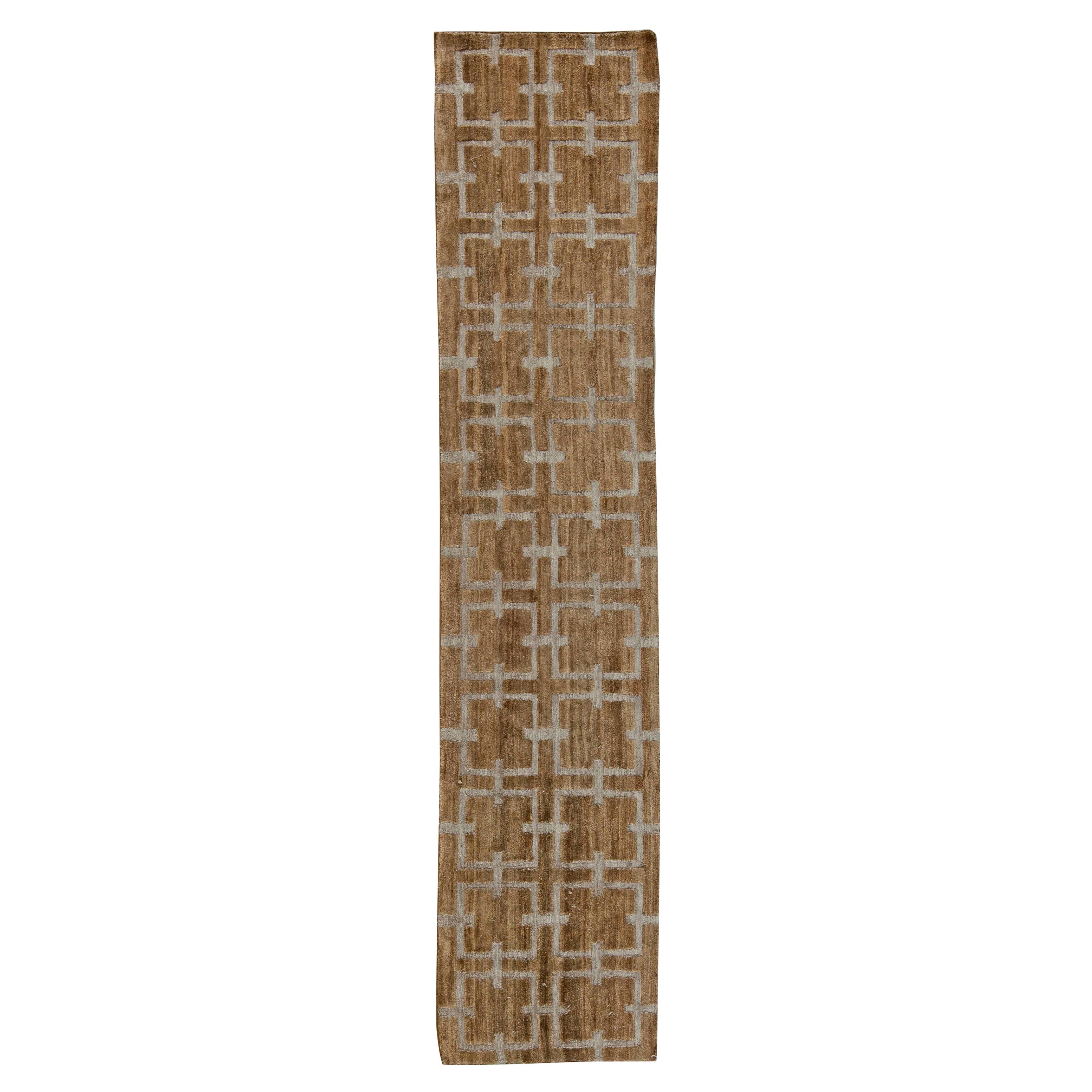 Contemporary Harvin Hemp and Silk Runner by Doris Leslie Blau