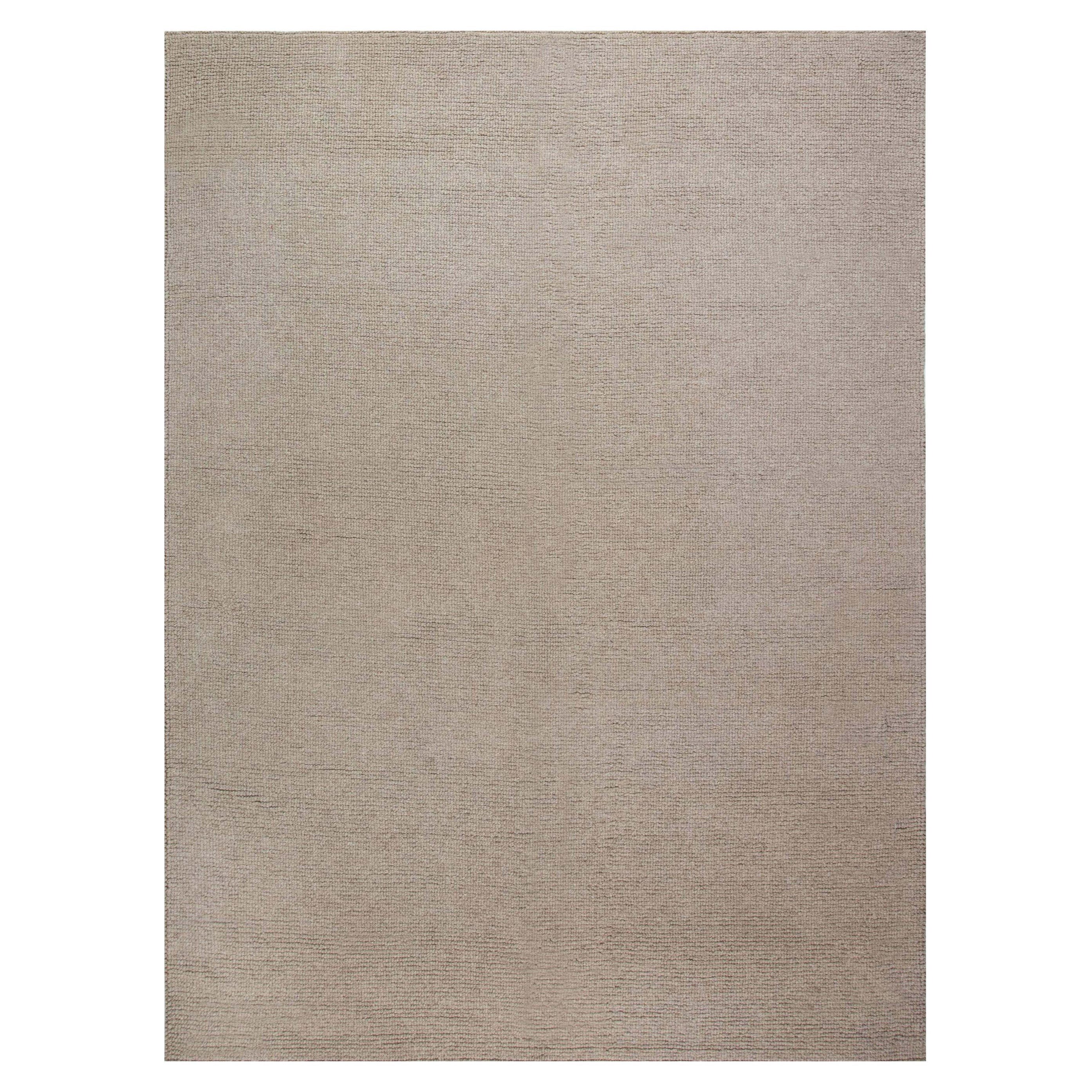 Modern Brown Flat-Weave Wool Rug by Doris Leslie Blau