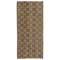 Modern Geometric Harvin Handmade Hemp and Silk Rug by Doris Leslie Blau