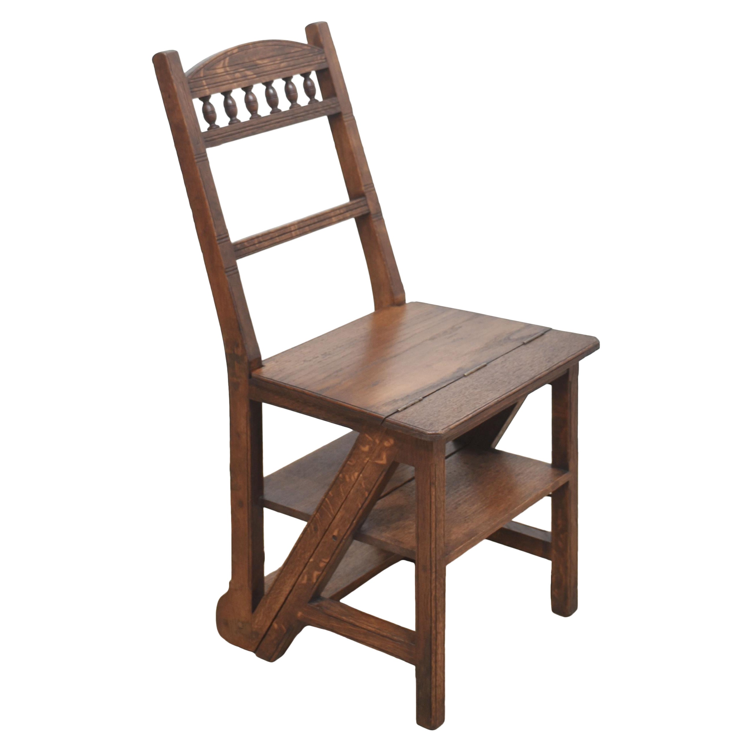19th century oak metamorphic chair