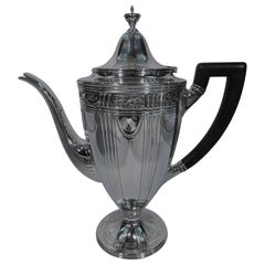 Antique Neoclassical Sterling Silver Coffeepot by Tiffany