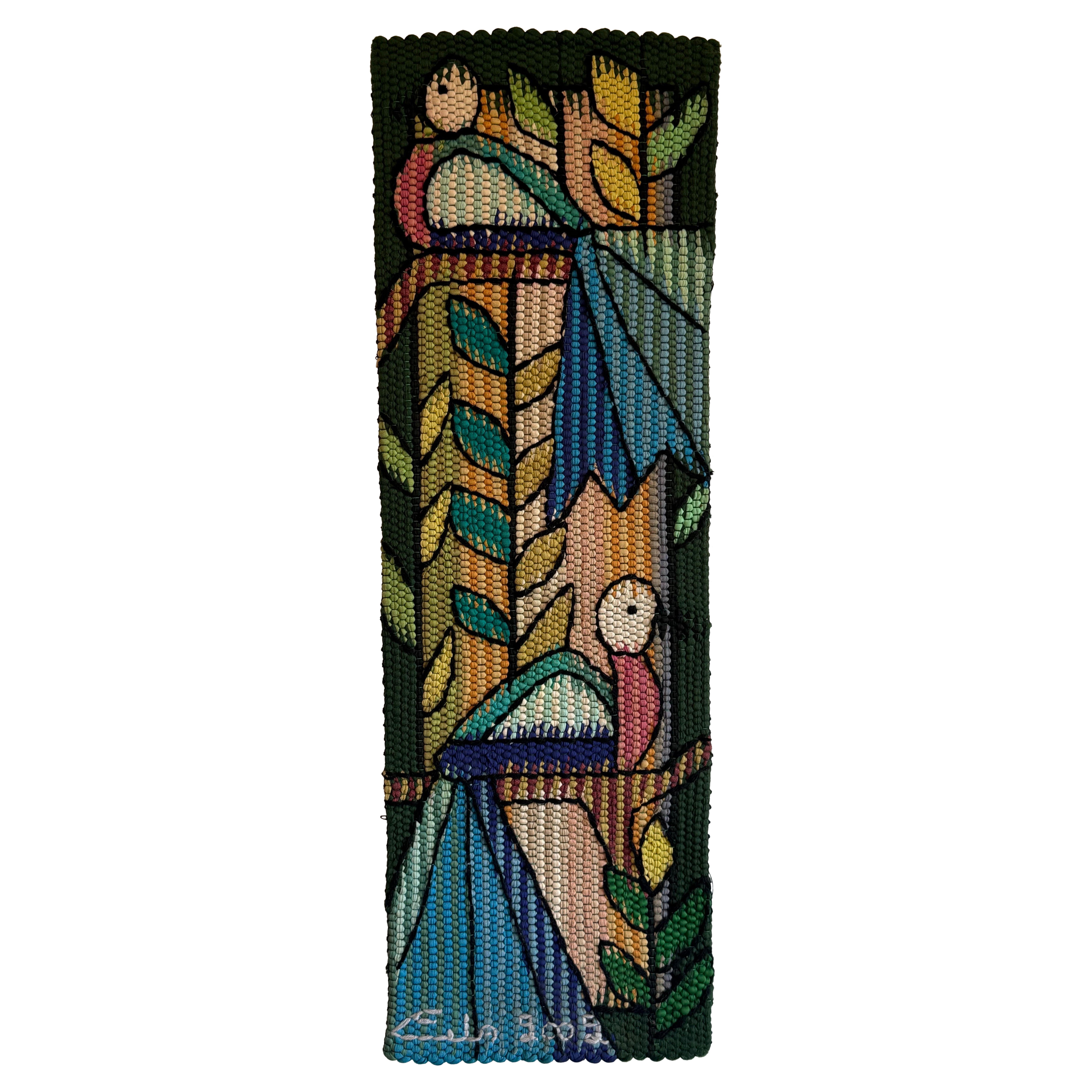 Eila Ampula Brazilian Modern Two Birds Wall Art Tapestry, 2002
