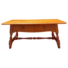 Heywood Wakefield Solid Hard Rock Maple Colonial Style 40" Accent Coffee Table