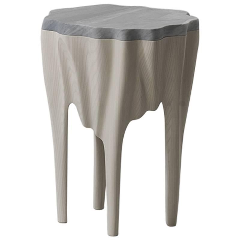 Markus Haase, Ash and Marble Side Table, USA, 2016 For Sale