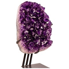Amethyst Cluster with Deep Purple Crystals – Sculptural Crystal Decor