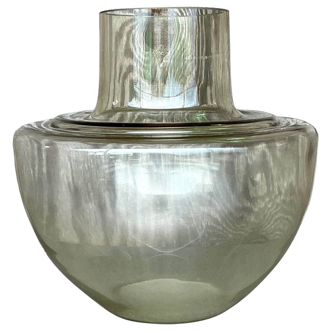 Vintage Boho Monumental Glass Vase