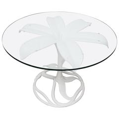Arthur Court White Lacquered Lily Center Table