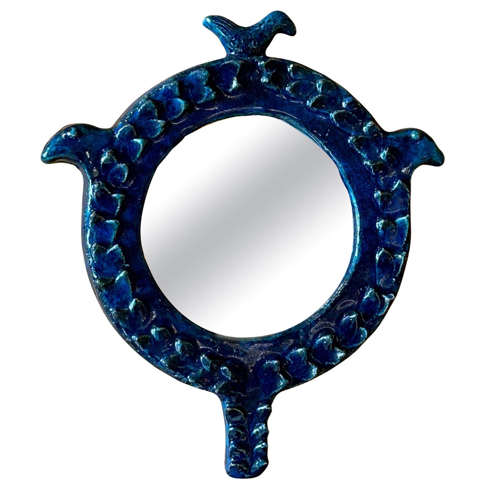 Aldo Londi for Bitossi Ceramic Mirror, France, 1960s en venta
