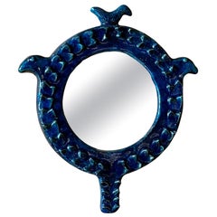 Aldo Londi for Bitossi Ceramic Mirror, France, 1960s