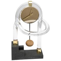 Lucite Abstract Shelf Clock