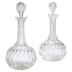 Two 20th Century English Glass Decanters