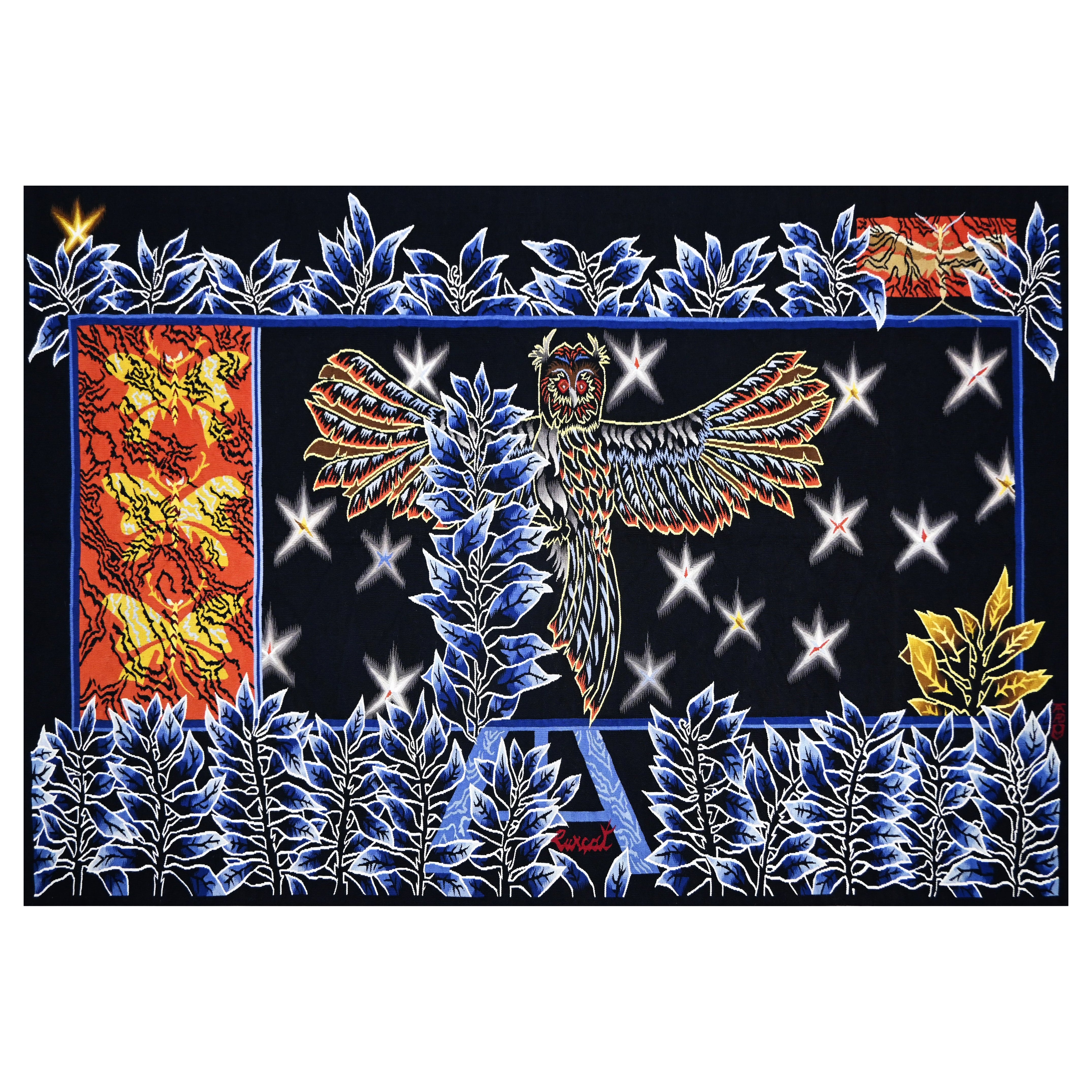 THE OWL IN THE CUPBOARD, Jean Lurçat - Freznch Tapestry TABARD Aubusson - N 1553