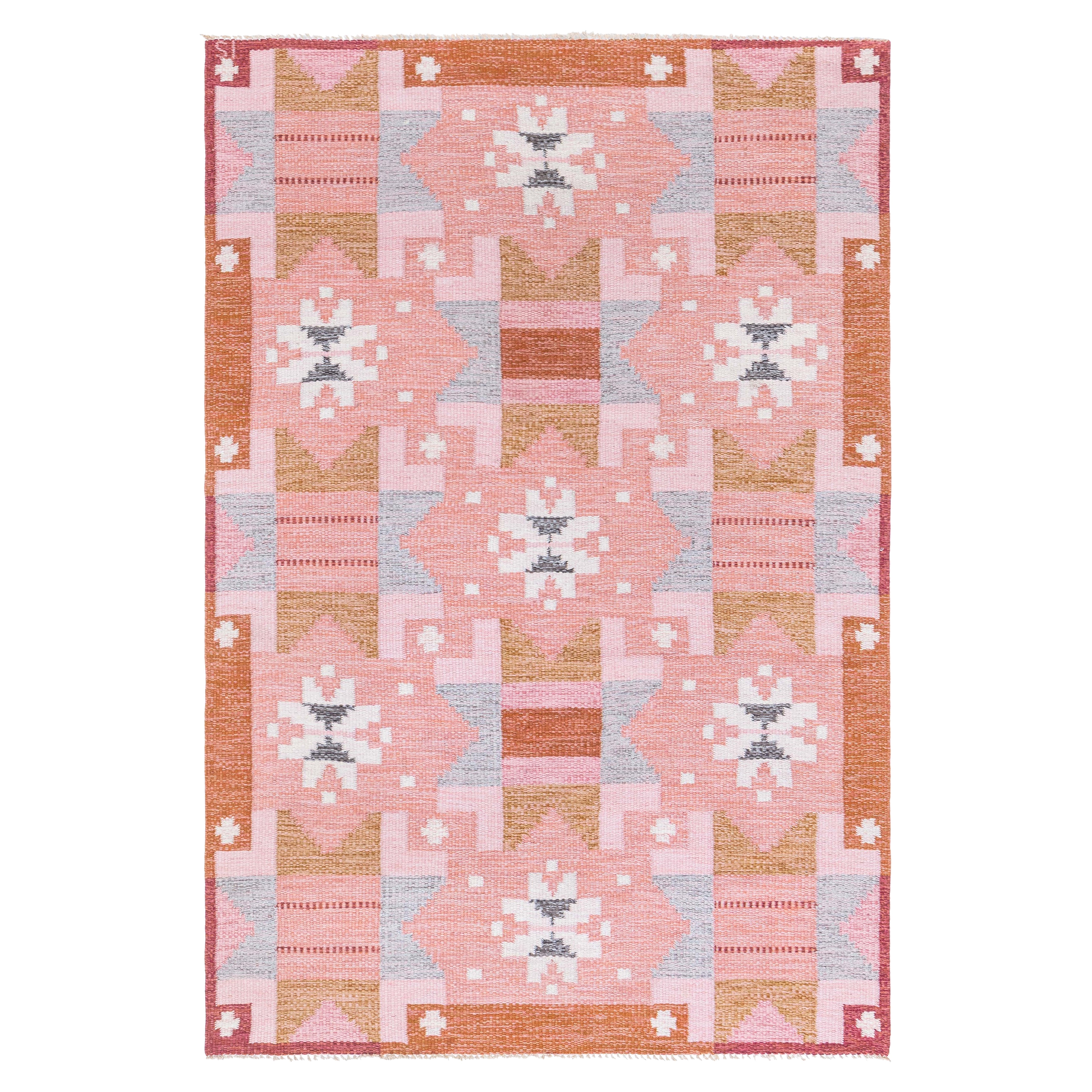 Doris Leslie Blau Swedish Flat Woven Rug by Ingegerd Silow