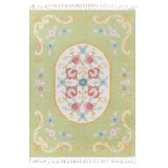 Doris Leslie Blau Vintage Swedish Flat Woven Rug by Rakel Carlander