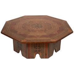 Superb Oversized Syrian Inlaid Coffee Table