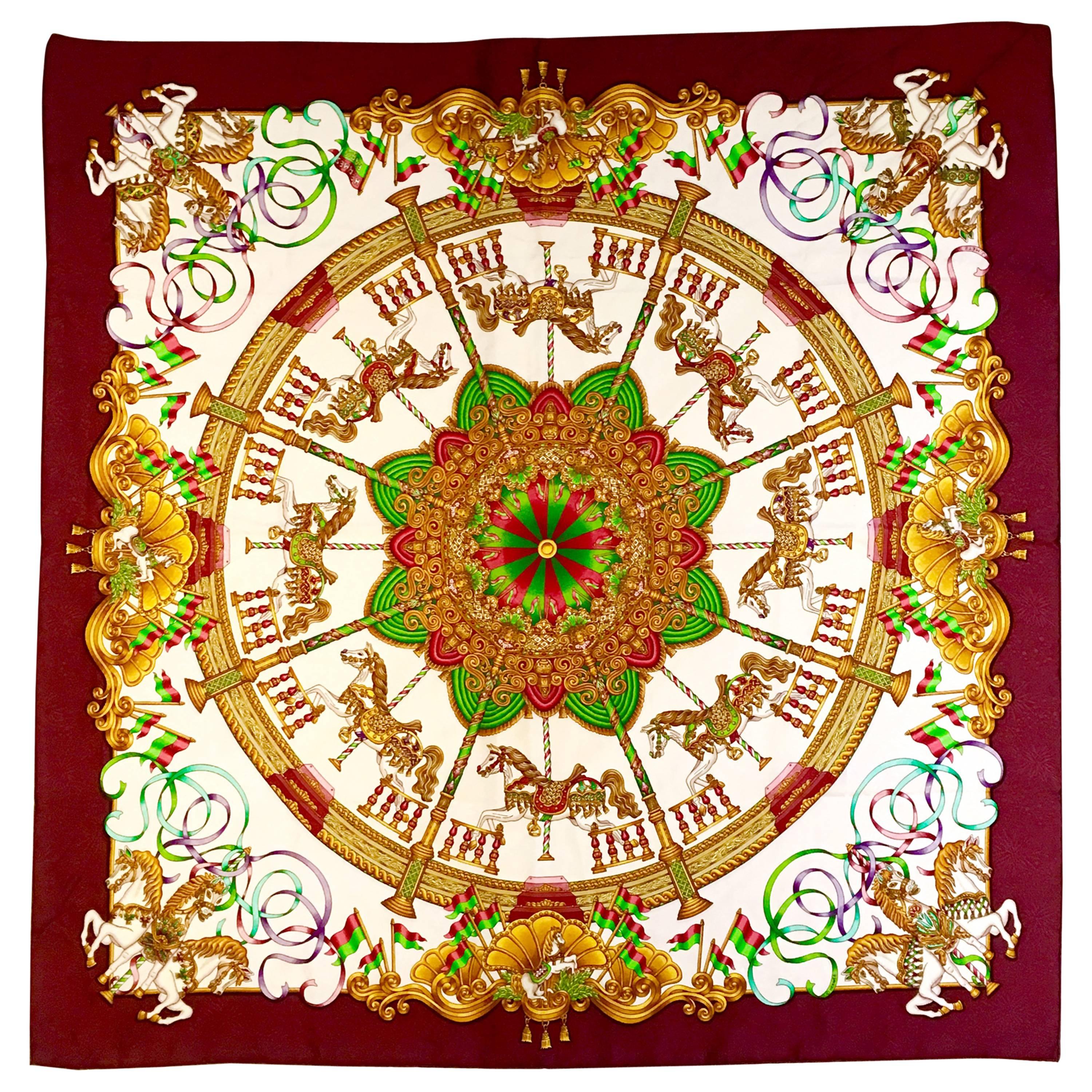 Hermes Square Silk Scarf "Luna Park" by J Metz