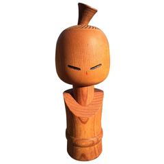 Retro Japan Extraordinary Big Hand-Carved Kokeshi Doll