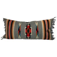 Monumental Mexican/American Serape Bolster Pillow